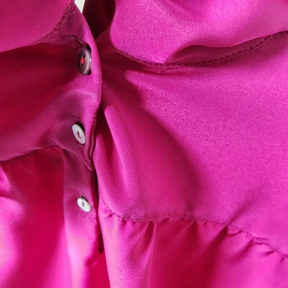 Sportscraft top fuschia pink long sleeve blouse size 10 - Picture 6 of 12